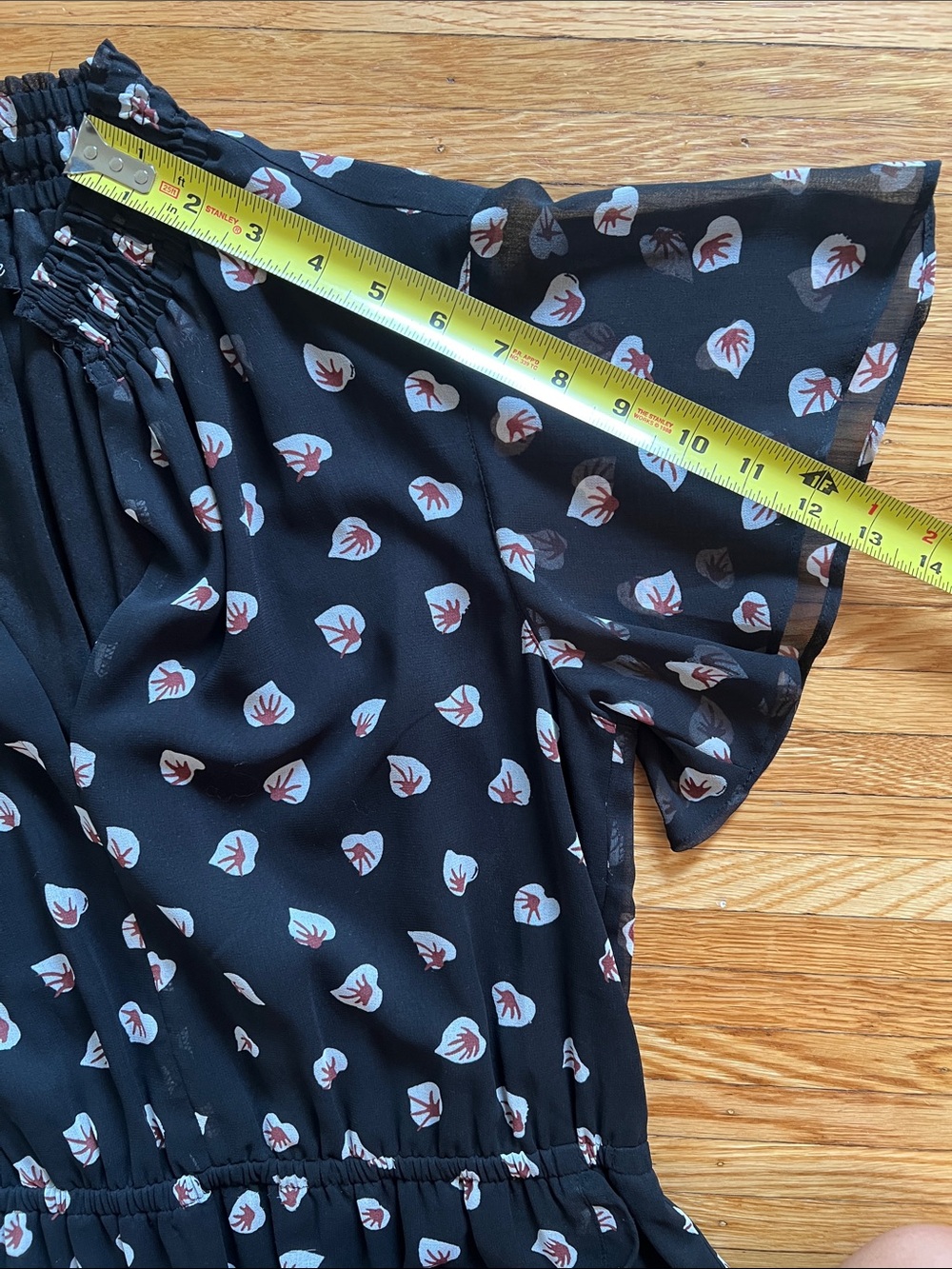Madewell Black Amaryllis Floral Midi Dress Size M - Picture 10 of 11